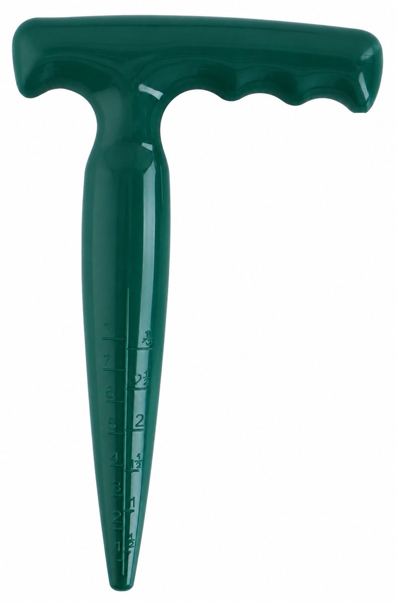 Kinzo Dibber – Saatstab zum Säen und Pflanzen – Pflanzlochmacher mit 0–10 cm Markierung – Gartengeräte für Setzlinge und Blumenzwiebeln