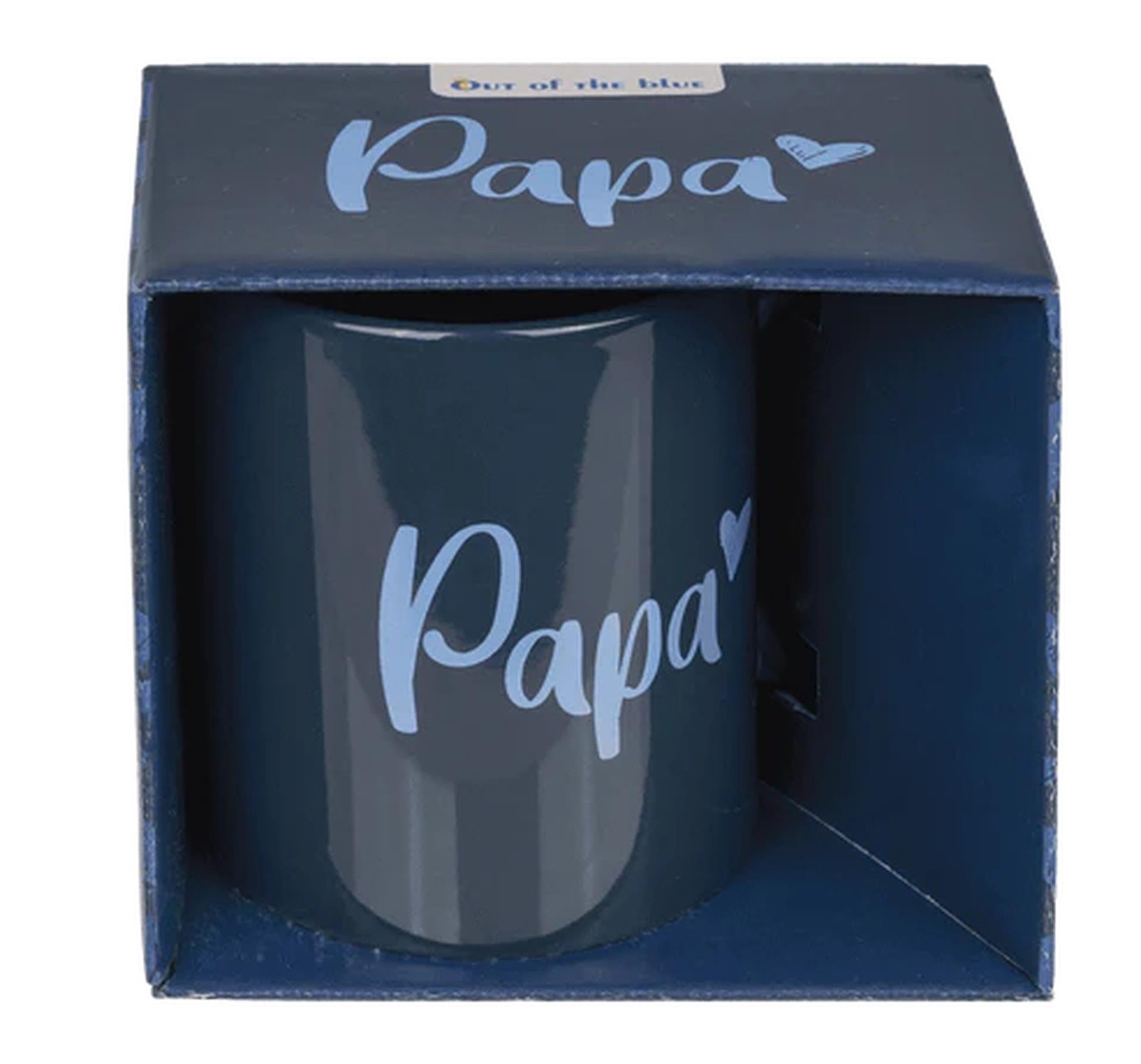 Out of the Blue Becher Papa blau 320ml ø8xh10cm