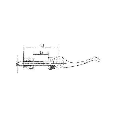 Aluminium-Sattelstützen-Schnellspannhebel M6 x 50 mm -