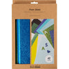 Schaumstoffplatten der Firma Creativ, Größe 14x25 cm, Stärke 2 mm, Blau-Grün-Harmonie, 12 Blatt 1 Karton