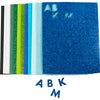 Schaumstoffplatten der Firma Creativ, Größe 14x25 cm, Stärke 2 mm, Blau-Grün-Harmonie, 12 Blatt 1 Karton