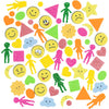Creativ Company Schaumstoffaufkleber, Geometrie, Menschen, Wetter, Smileys, selbstklebend, Größe 10-40 mm, bunt, 175 Stück 1 Box