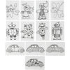 Creativ Company Sheets Schrumpffilm mit Motiven, Blatt 10,5x14,5 cm, Dicke 0,3 mm, matt transparent, 36 Blatt 1 Box