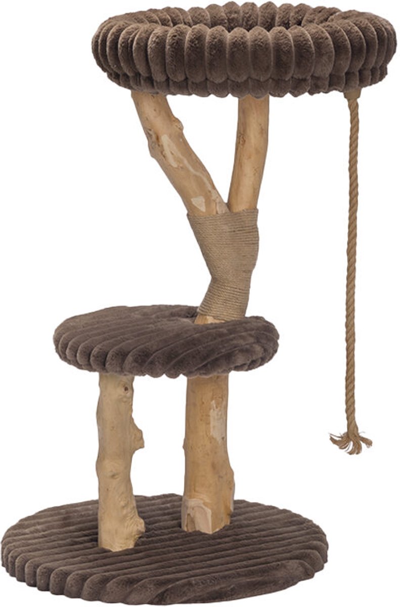 Entworfen von Lotte Reya – Kratzbaum – Holz – braun – 60 x 60 x 103 cm