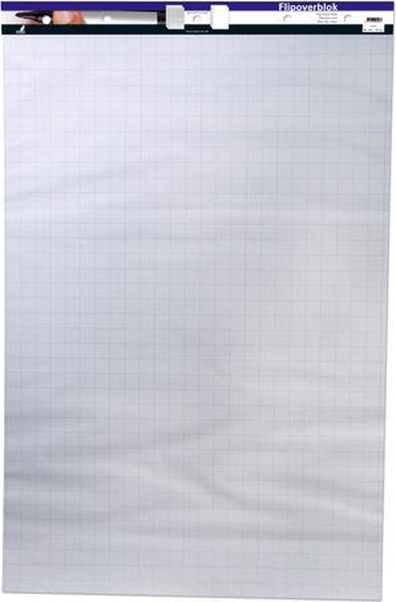 Kangaro Flipchart-Block – blanko Raute – 65 x 100 cm – mit Mikroperforation – 50 Blatt – doppelseitig – 65100