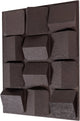 Holzachsen-Wanddeko - Betonoptik - Braun - 81x61x9