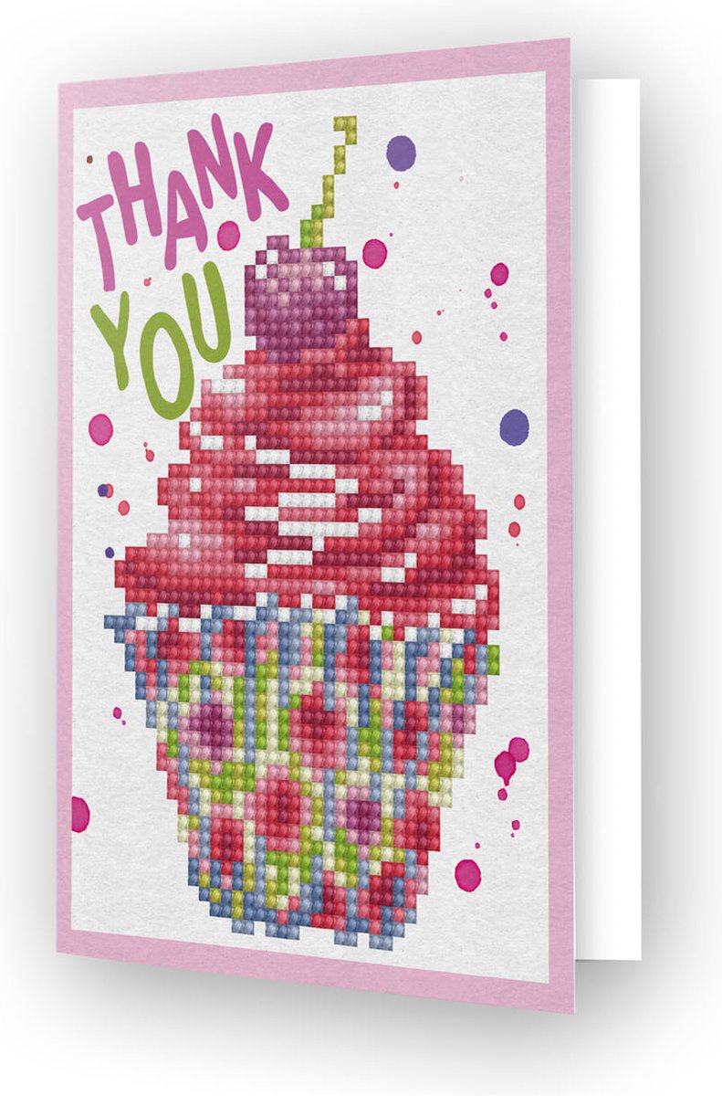 Diamond dotz® Diamond Dotz Cup Cake Dankeschön-Grußkarte