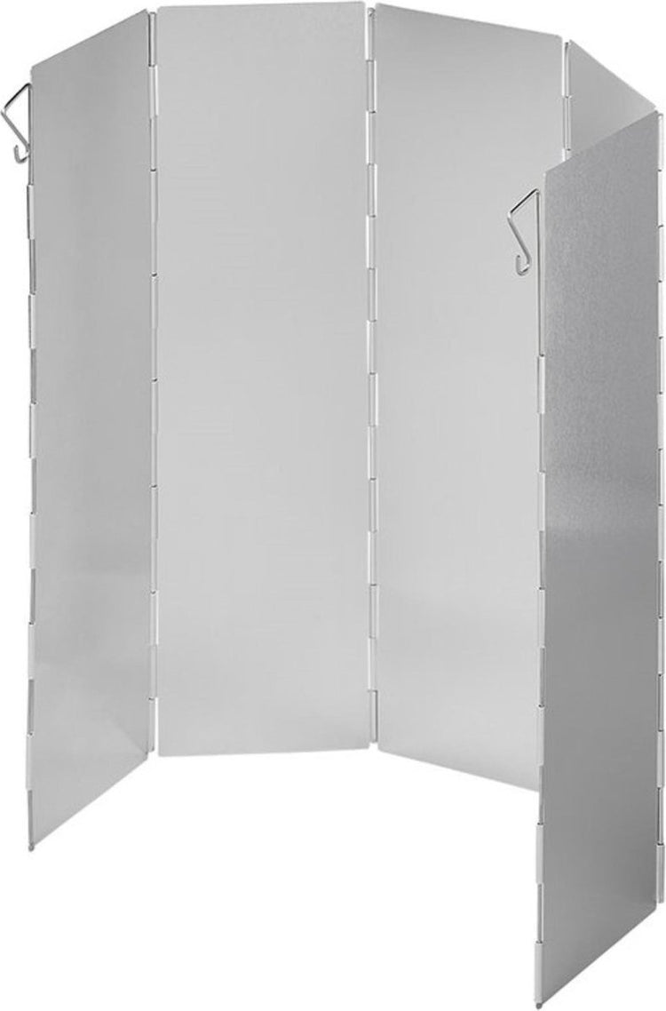 Windfreier Kochschirm von Proplus – 49 x 36 cm – 5 Teile – Aluminium – Spritzschutz – Flammenschutz – Campingschirm – Gasfeuerschutz – Wärmemanagementschirm – Außenküche – Campingzubehör