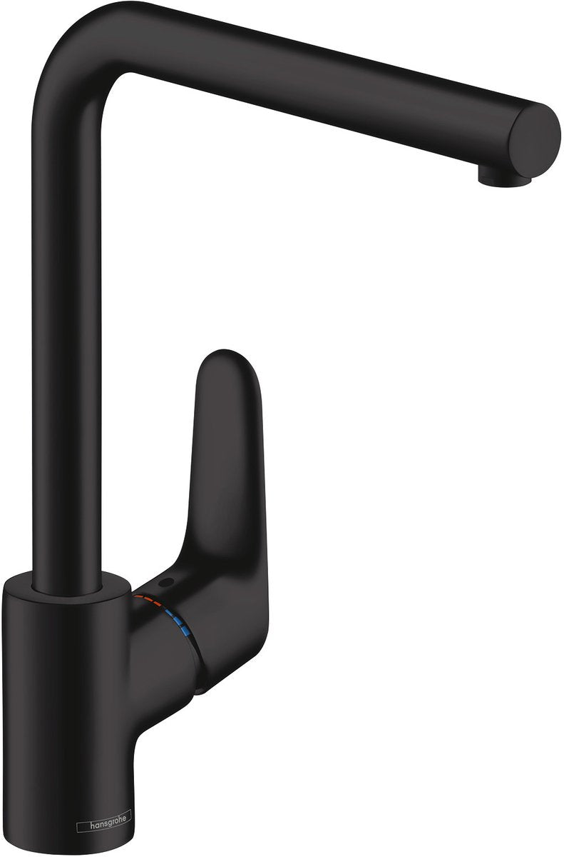 Hansgrohe Focus M41 – Küchenmischbatterie – Einhebelbedienung – 280 mm – mattschwarz