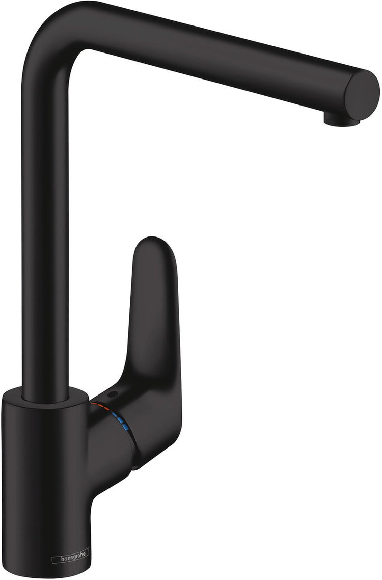 Hansgrohe Focus M41 – Küchenmischbatterie – Einhebelbedienung – 280 mm – mattschwarz