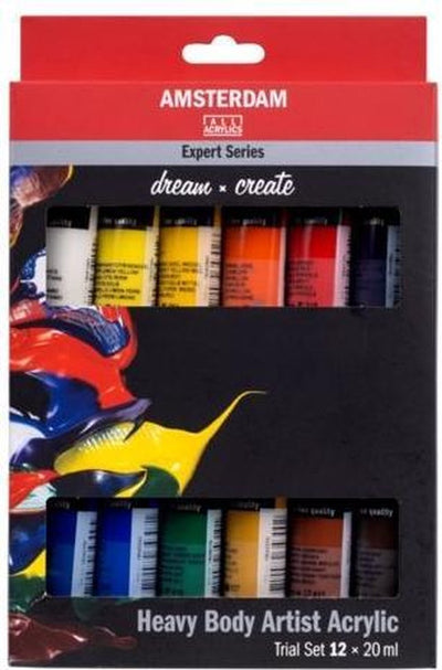 Testset für Acrylfarben der Amsterdam Expert-Serie | 12 x 20 ml