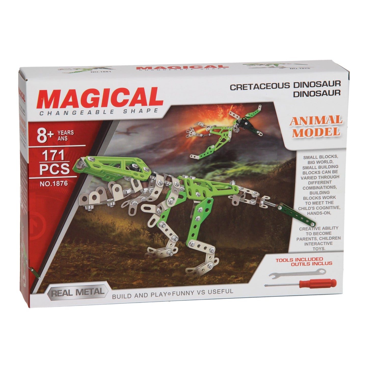 BAU -SET Metal Dino, 171dlg.