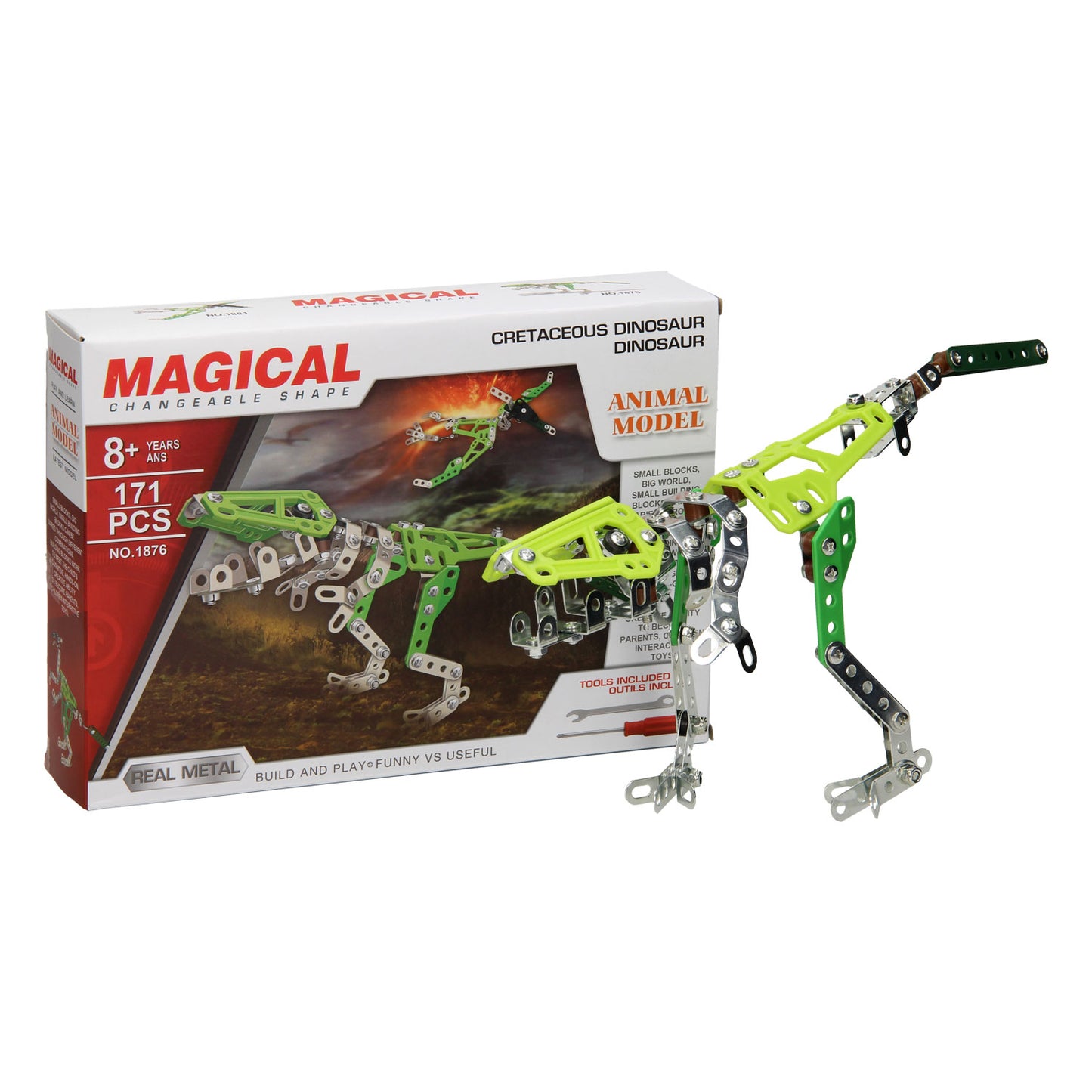 BAU -SET Metal Dino, 171dlg.