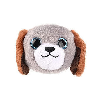 Plüsch-Faltarmband Hund grau