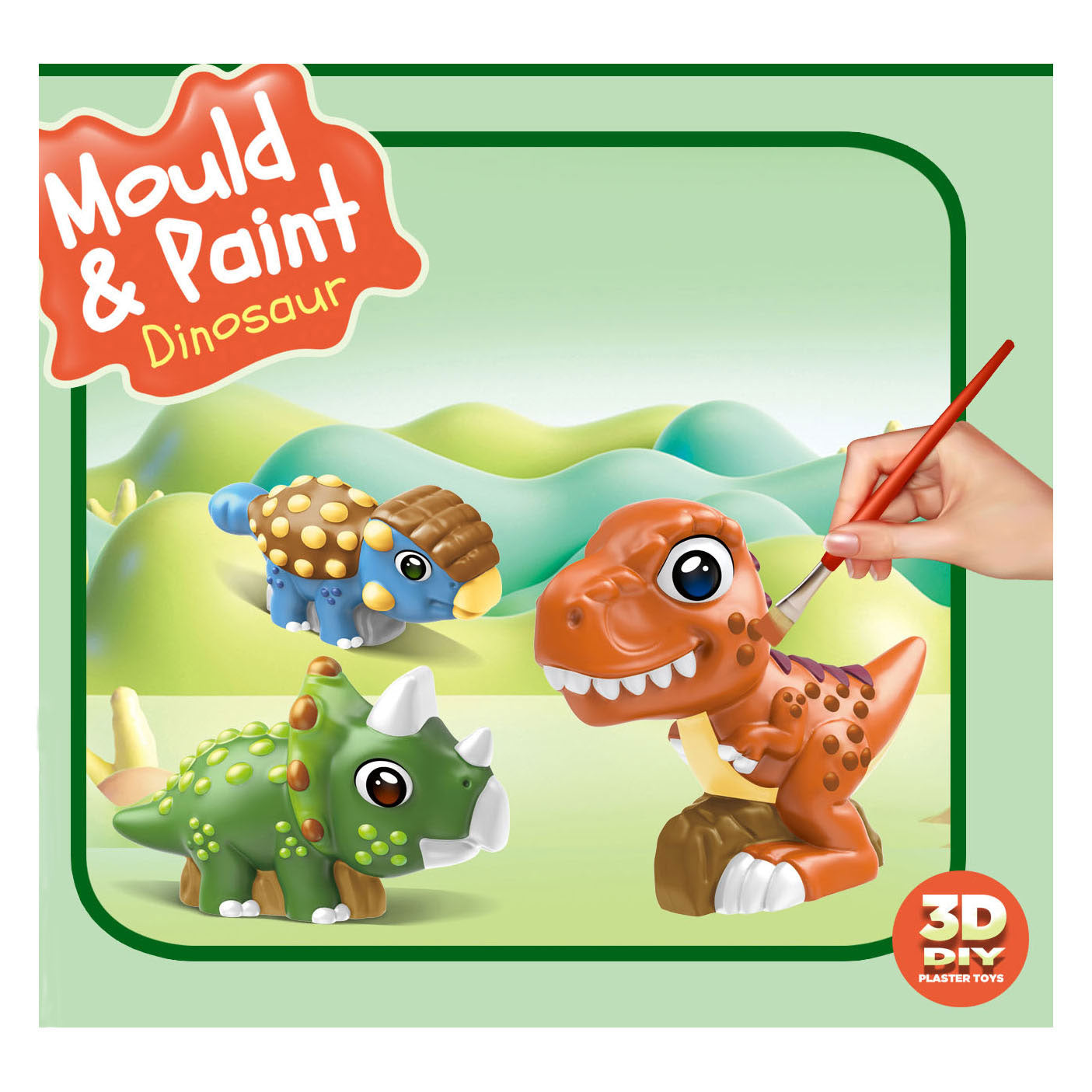 Casting-Malerei Dino 3d