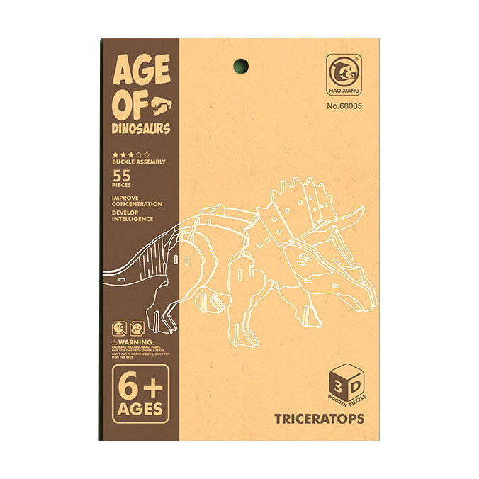 Holzbausatz 3D-Triceratops