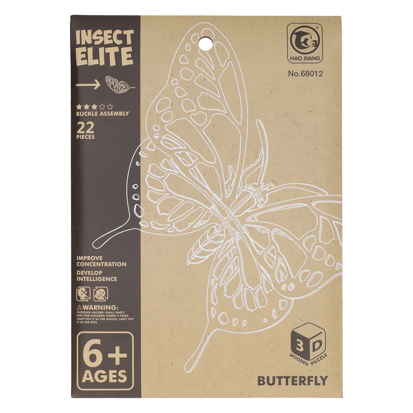 Holzbausatz 3D-Schmetterling