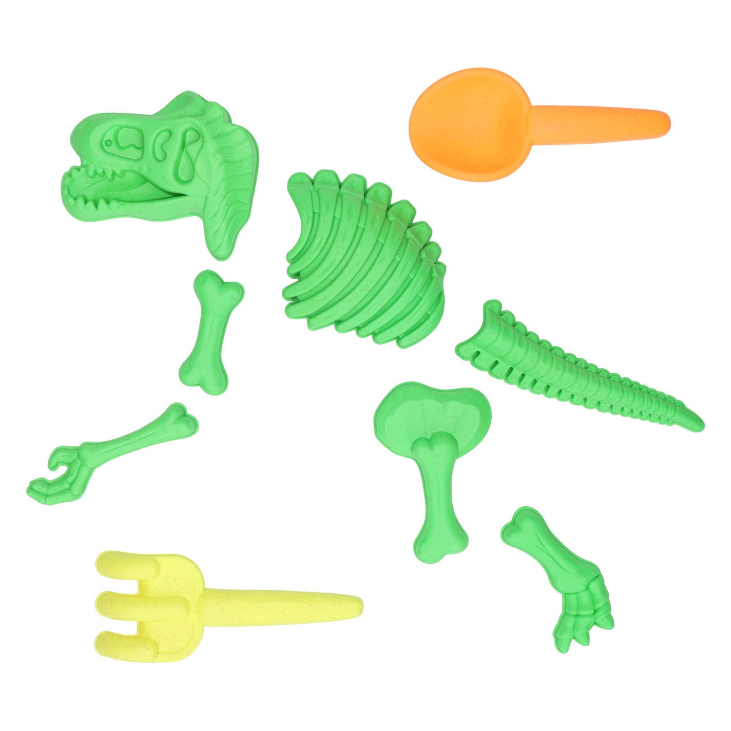 Bio-plastische Sandformen Dino