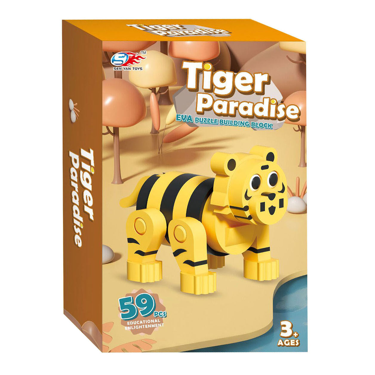 Schaumstoffbausatz 3D-Tiger