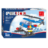 Polizeihubschrauber-Bauset – 68 Teile.