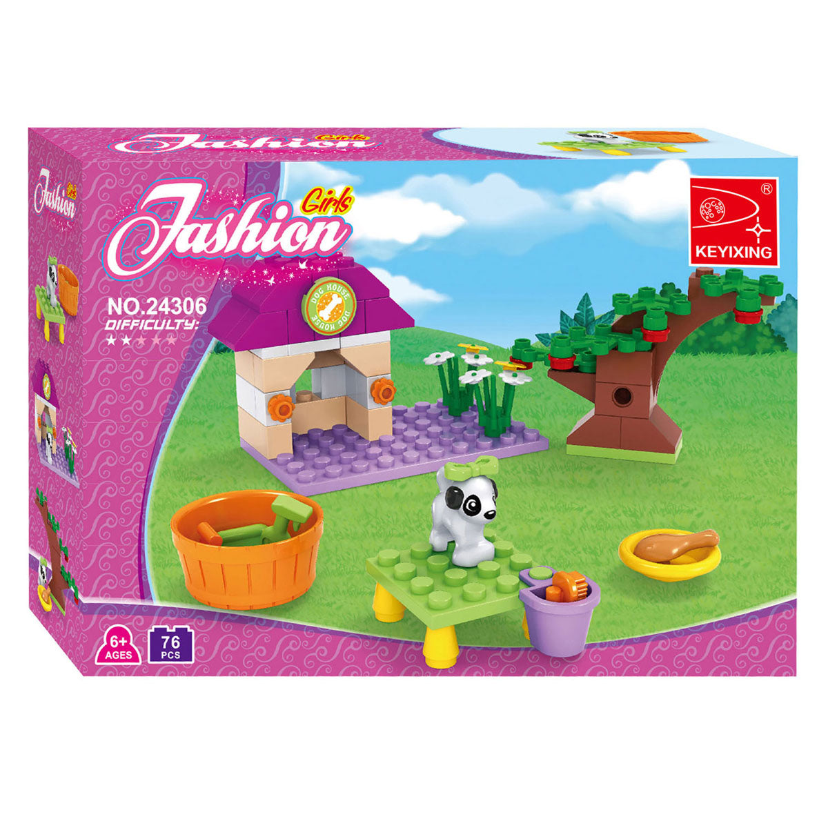 Hundespielplatz-Bauset – 76 Teile.