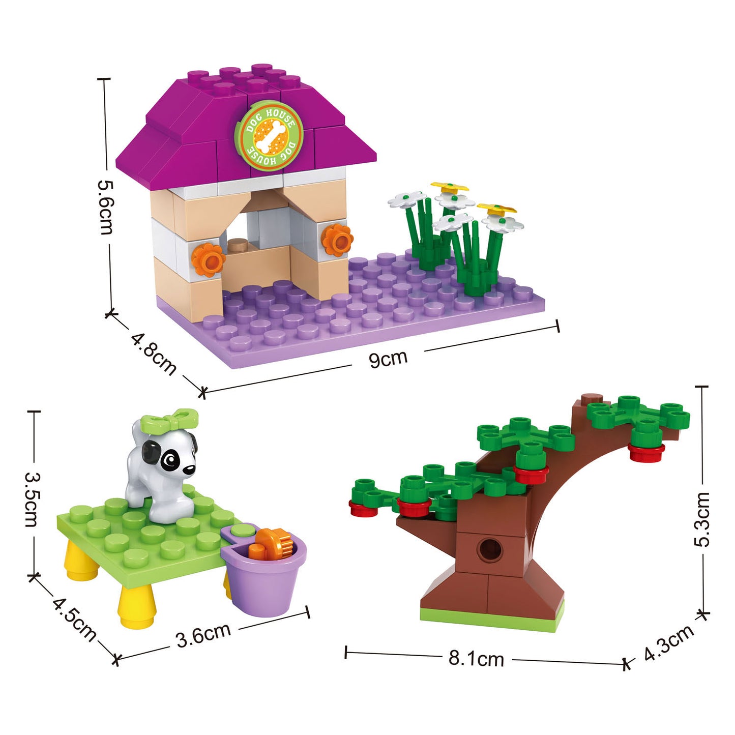 Hundespielplatz-Bauset – 76 Teile.