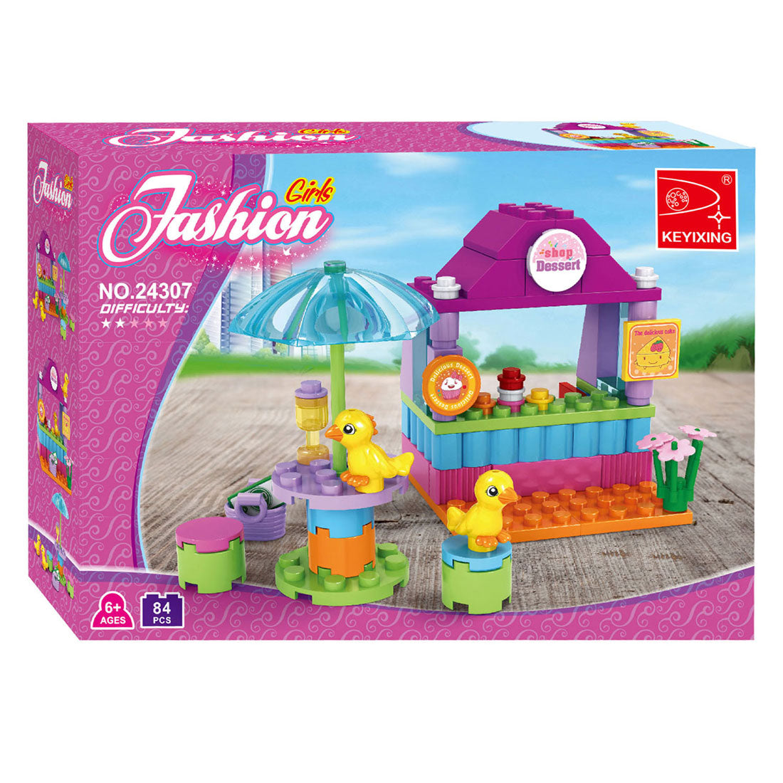 Bausatz Entenparadies Dessertstand – 84 Teile.