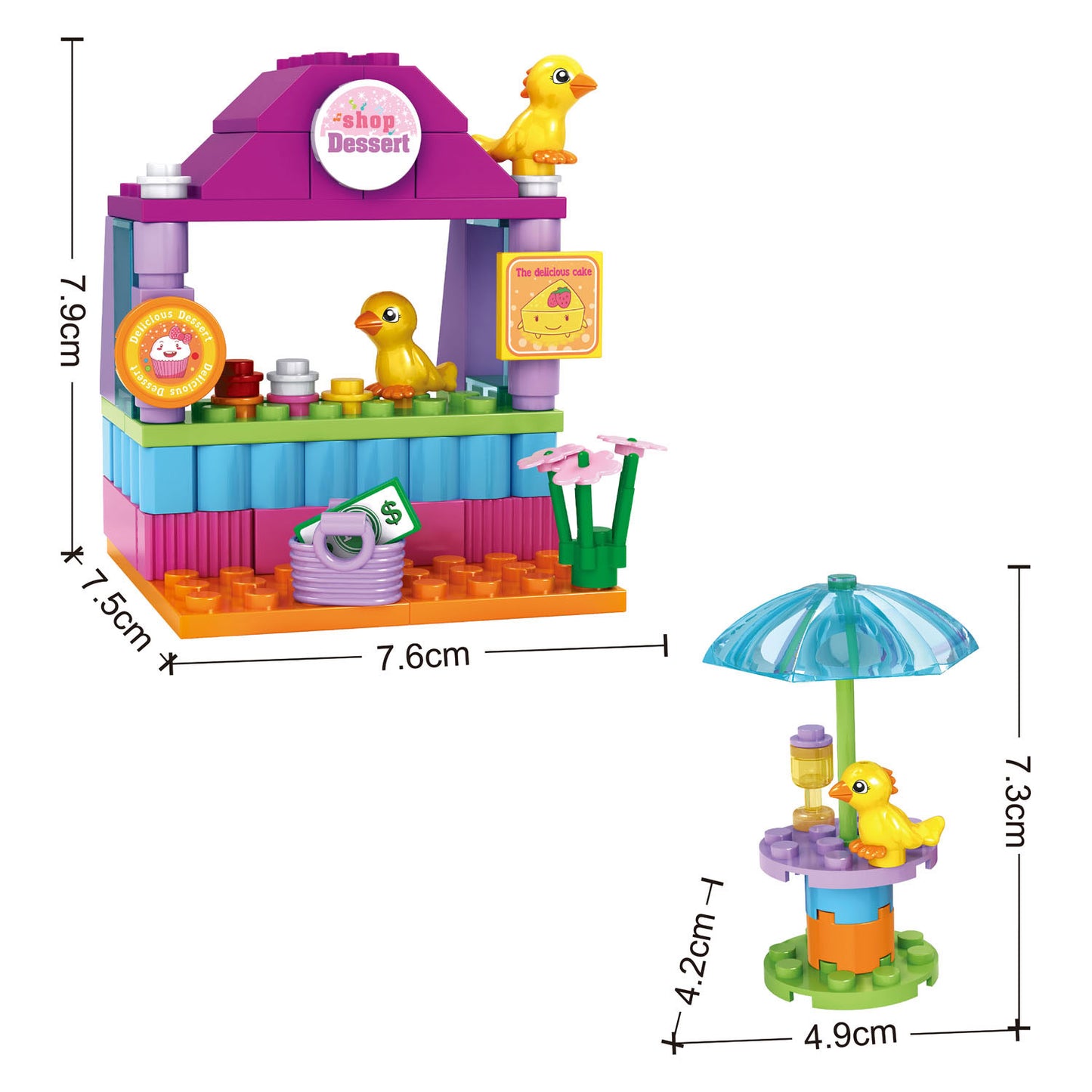 Bausatz Entenparadies Dessertstand – 84 Teile.