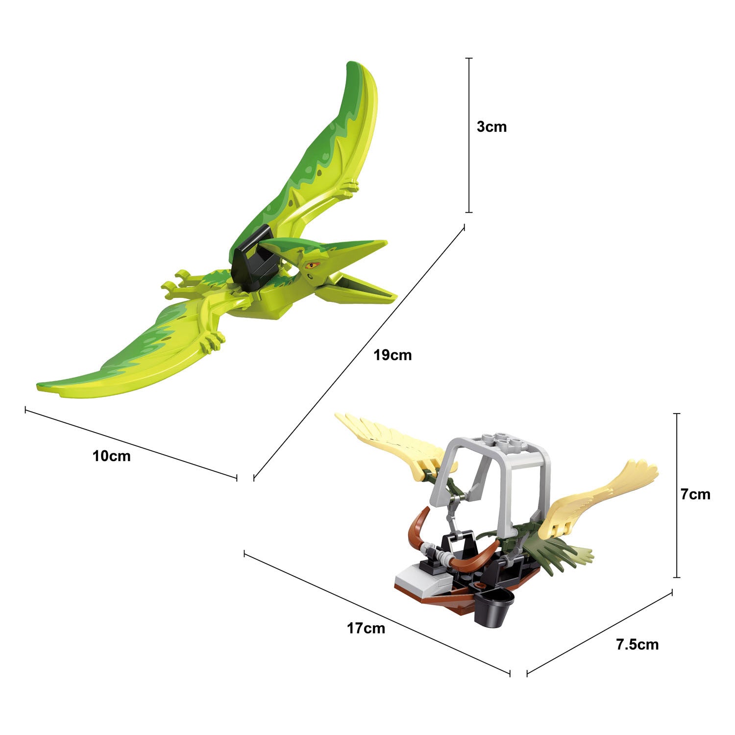 Bausatz Dino-Flugmaschine - 65 Teile.