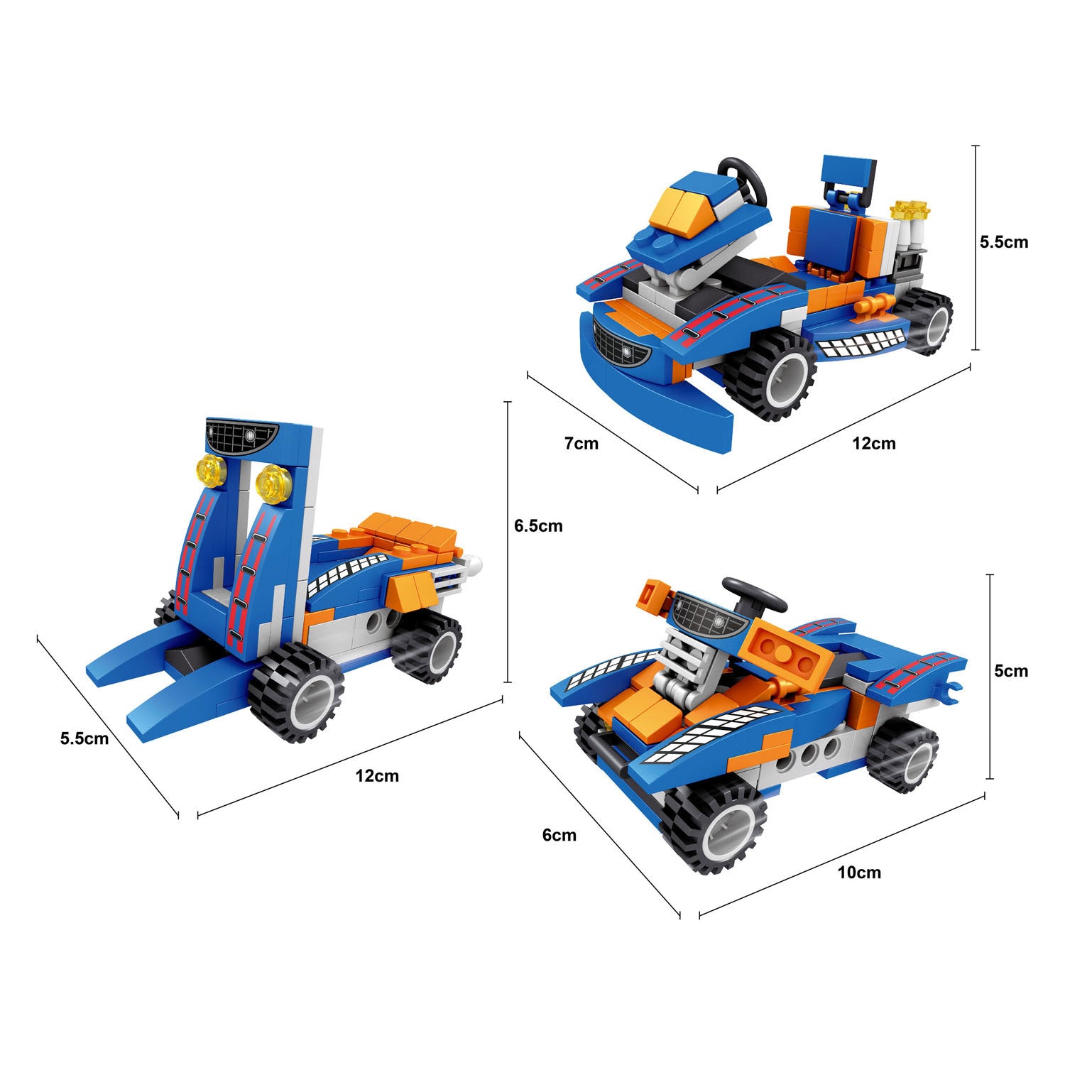 Bauset Fahrzeuge 3in1, 124-tlg