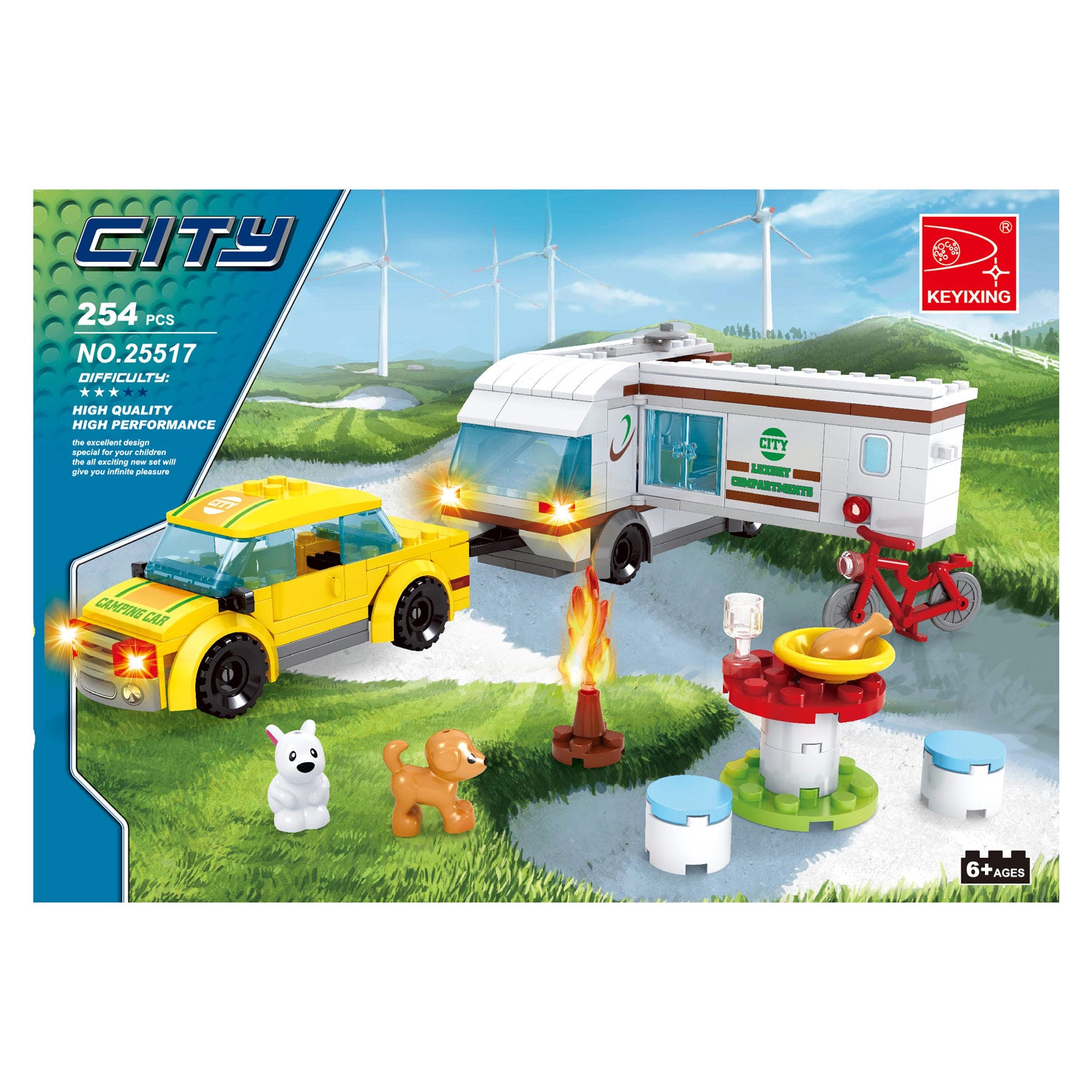 Bausatz Campingset - 254 Teile.