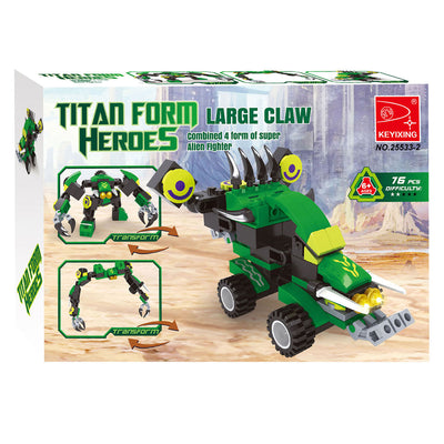 Baukasten Titan Transform Green - 76 Teile.