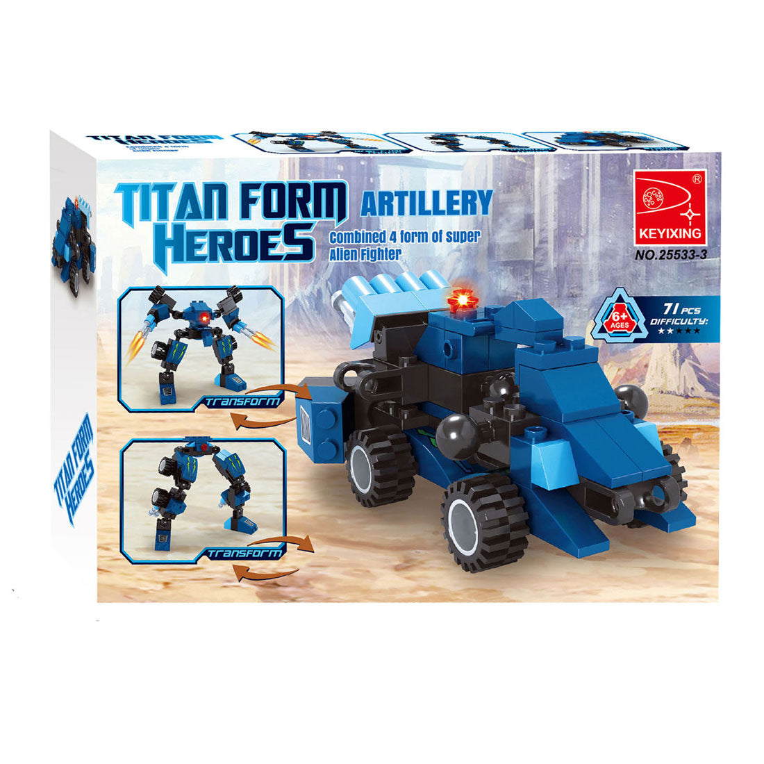 Baukasten Titan Transform Blue - 71 Teile.