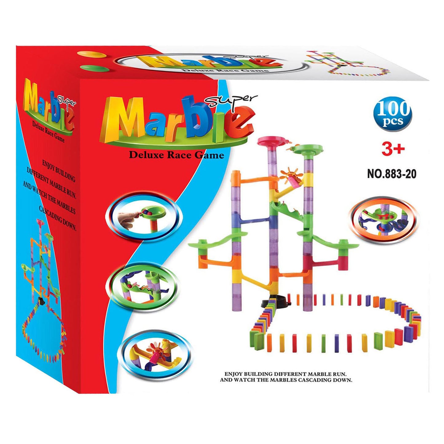 Marmorbahn Dominoset, 100dlg.