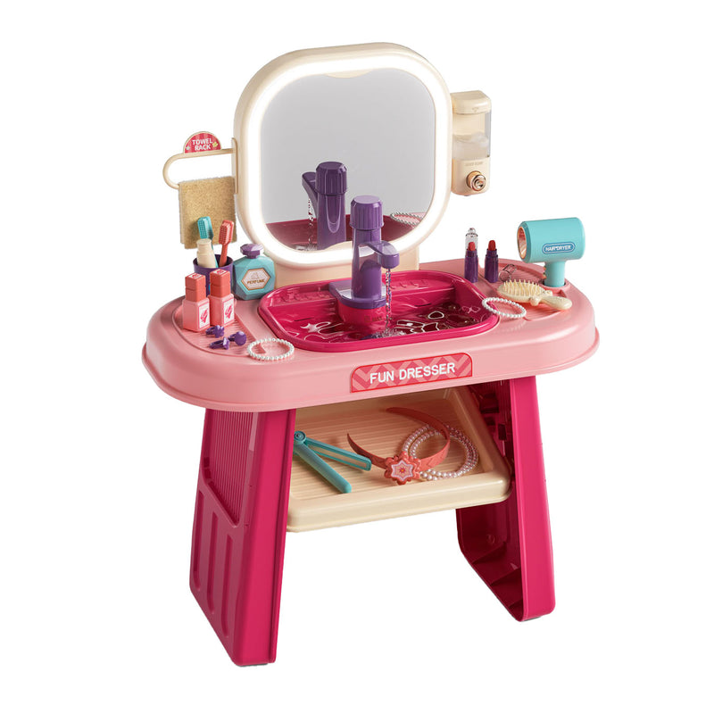 Schminktisch rosa mit Accessoires