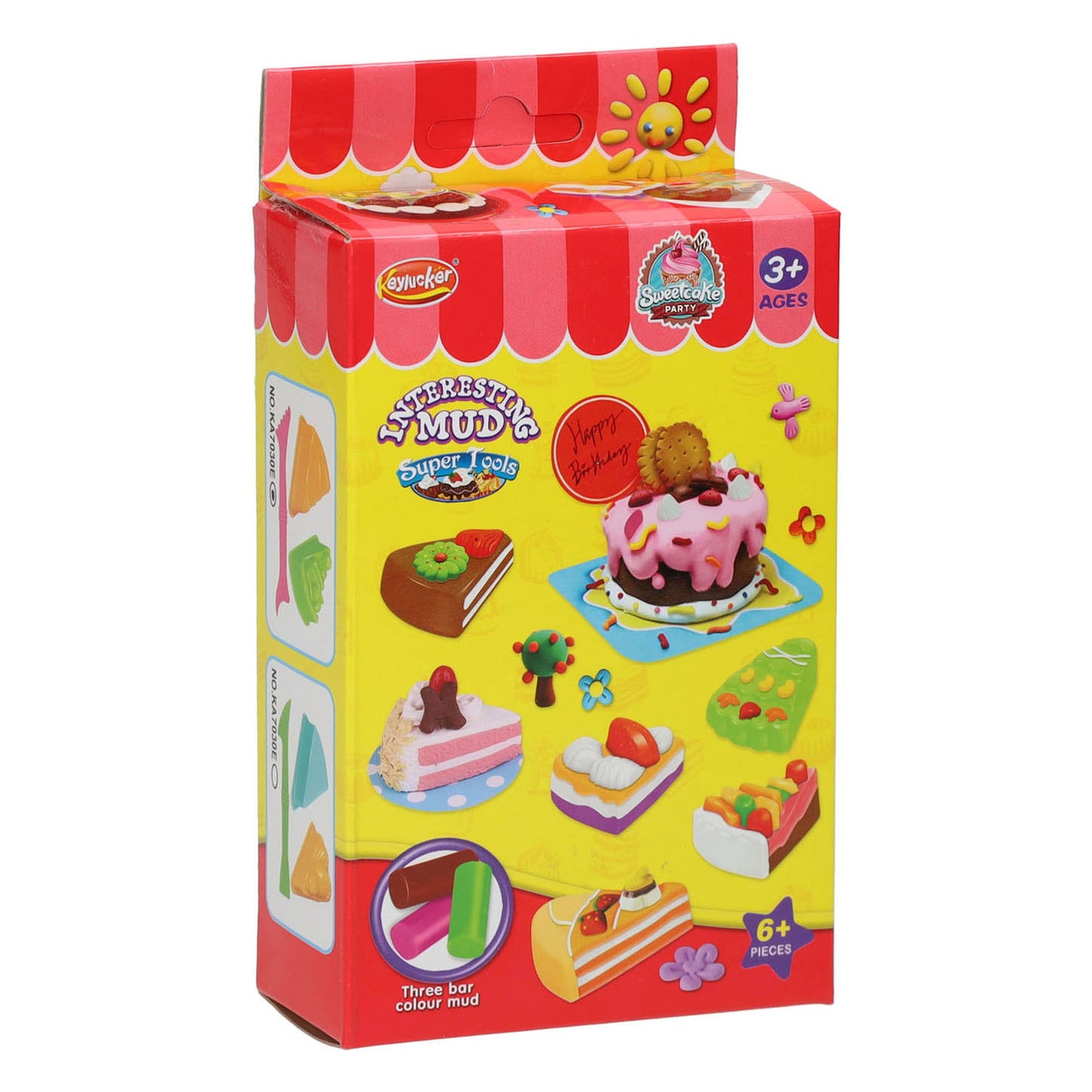 Tonset mit 2 Dessertformen und Werkzeugen – 3 Tonfarben