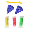 Tonset mit 2 Dessertformen und Werkzeugen – 3 Tonfarben