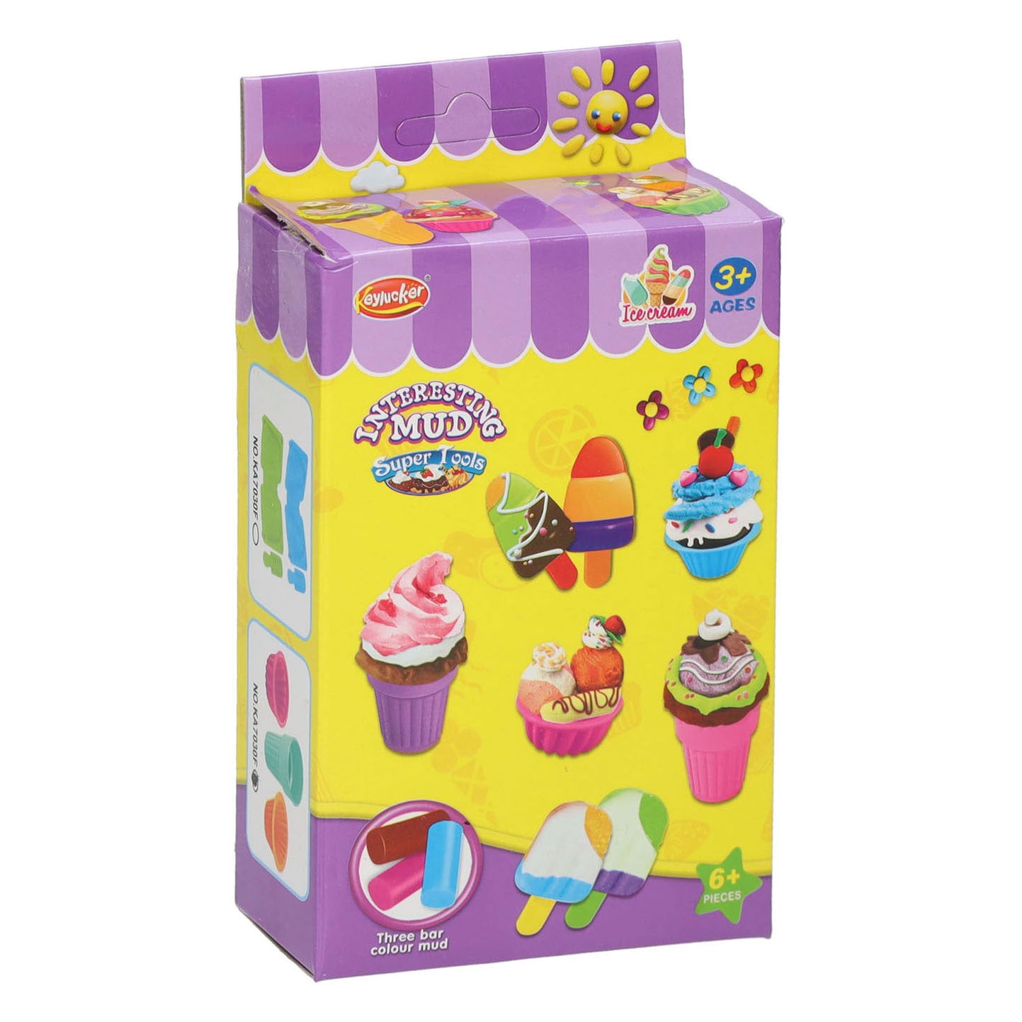Eiscreme-Ton-Set herstellen - 3 Tonfarben - 6-tlg.