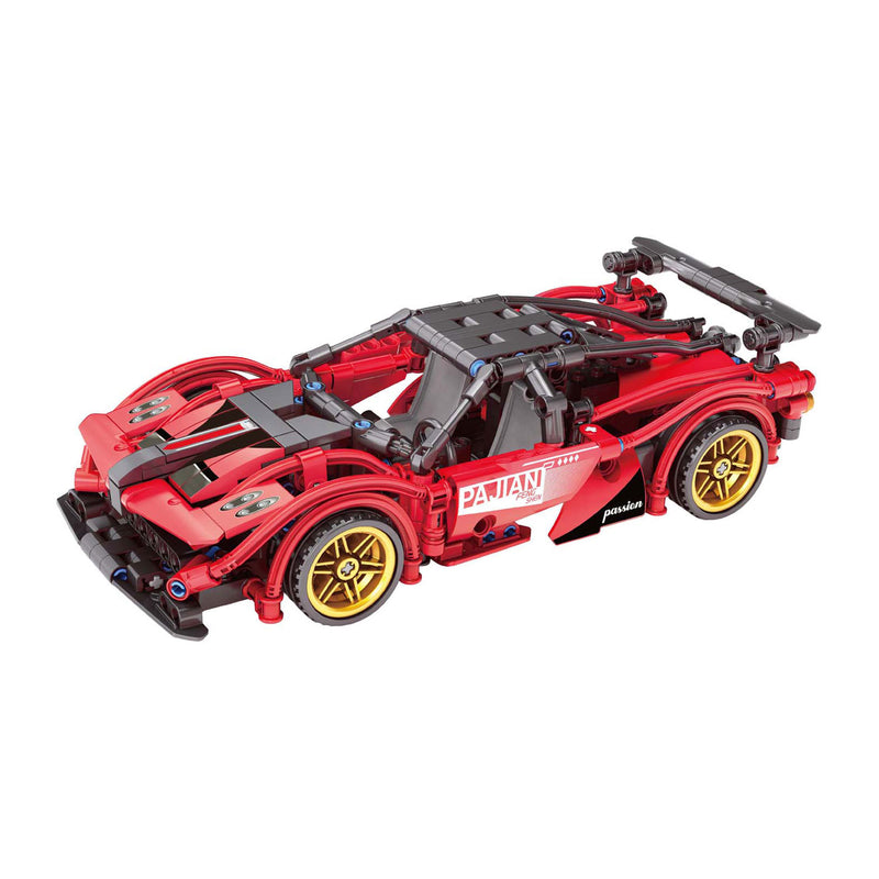 Bausteine-Set Rückziehsportwagen - 488-tlg.