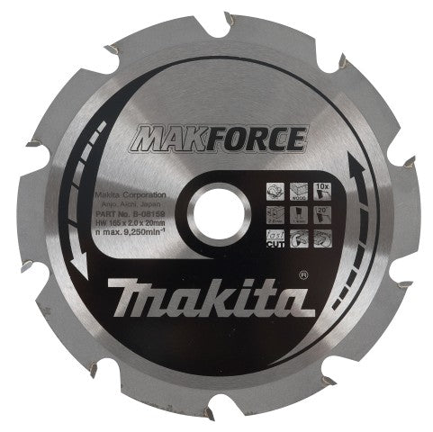 Makita Zubehör Kreissägeblatt Holz 355x30x3,0 60t 20g - B-08545