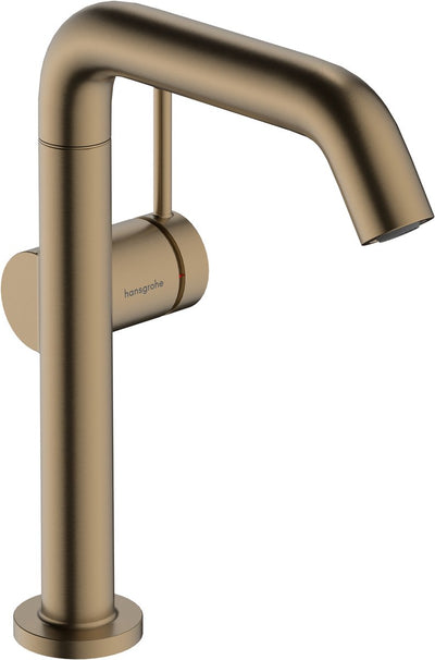 Hansgrohe tecturis s – Waschtischarmatur – Einhebelbedienung – Kaltstart energiesparend – mit Ablassschraube – Größe 210 mm – schwenkbarer Auslauf – gebürstete Bronze