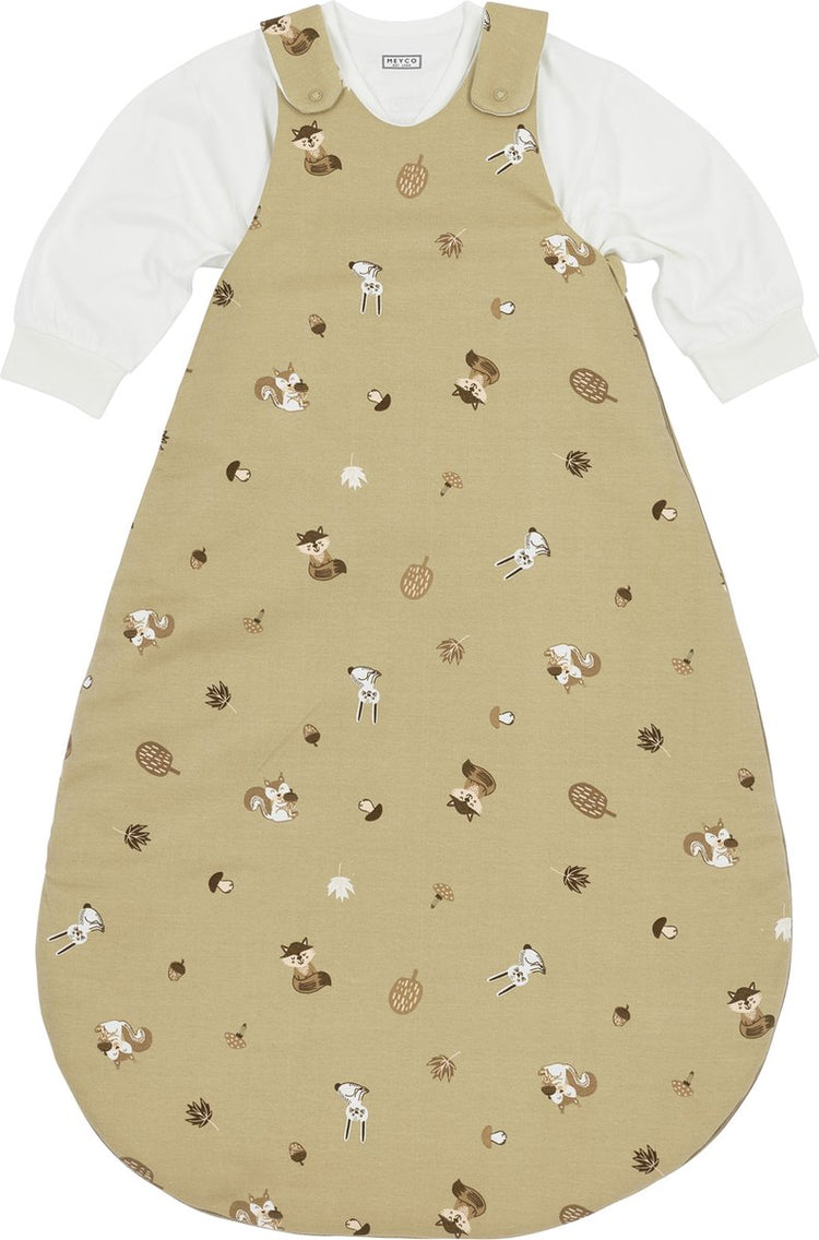 Meyco Baby Waldtiere Babyschlafsack rund zweiteilig – Sand – 56 62 – 2,5 Tog