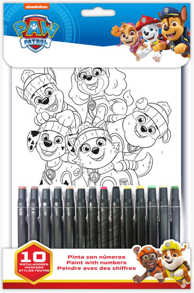 Paw Patrol Malbuch mit Zahlen