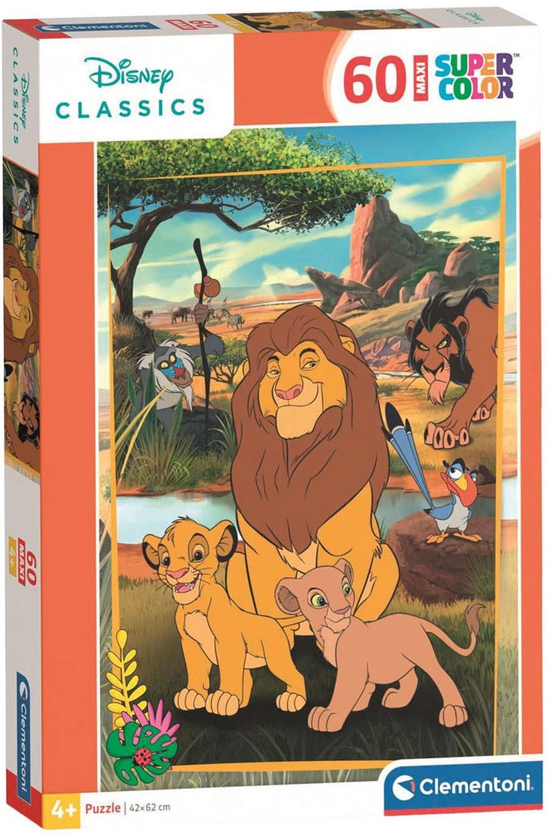 Clementoni Maxi-Puzzle Der König der Löwen – 60 Teile.