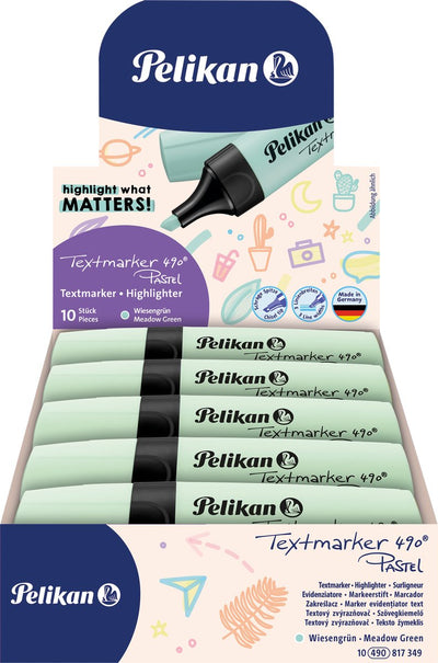 Pelikan Textmarker 490 - Textmarker - Pastellgrün - 10 Stück