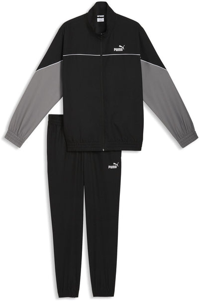 Puma Woven Colorblock Suit Unisex-Trainingsanzug – Schwarz