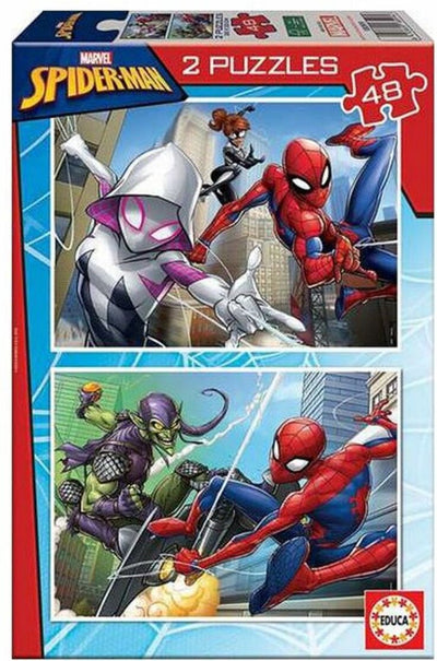 Educa - Puzzle - 2 x 48 Teile - Spiderman
