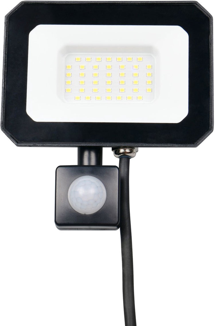 Rl Live Your Light Reality Funchal - Wandleuchte - Schwarz matt - inkl. 1x SMD 30 W - Bewegungsmelder - Wandmontage - nicht für externen Dimmer geeignet - neigbar - 4000k - Außenbeleuchtung - IP44