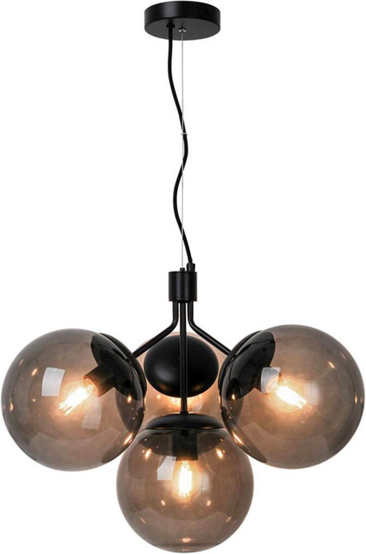 Nordlux Ivona Hängelampe-4xE27-Rauchglas schwarz