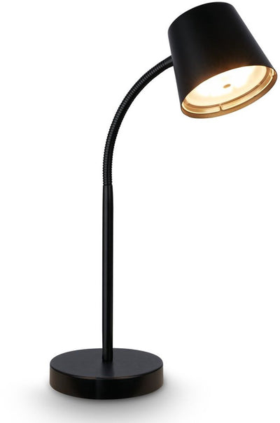 B.k.licht biwo – wiederaufladbare Tischleuchte – drehbar – kabellose Lampe – dimmbare Schreibtischleuchte – warmweißes Licht – 38,5 x 13 x 23 cm – Schwarz
